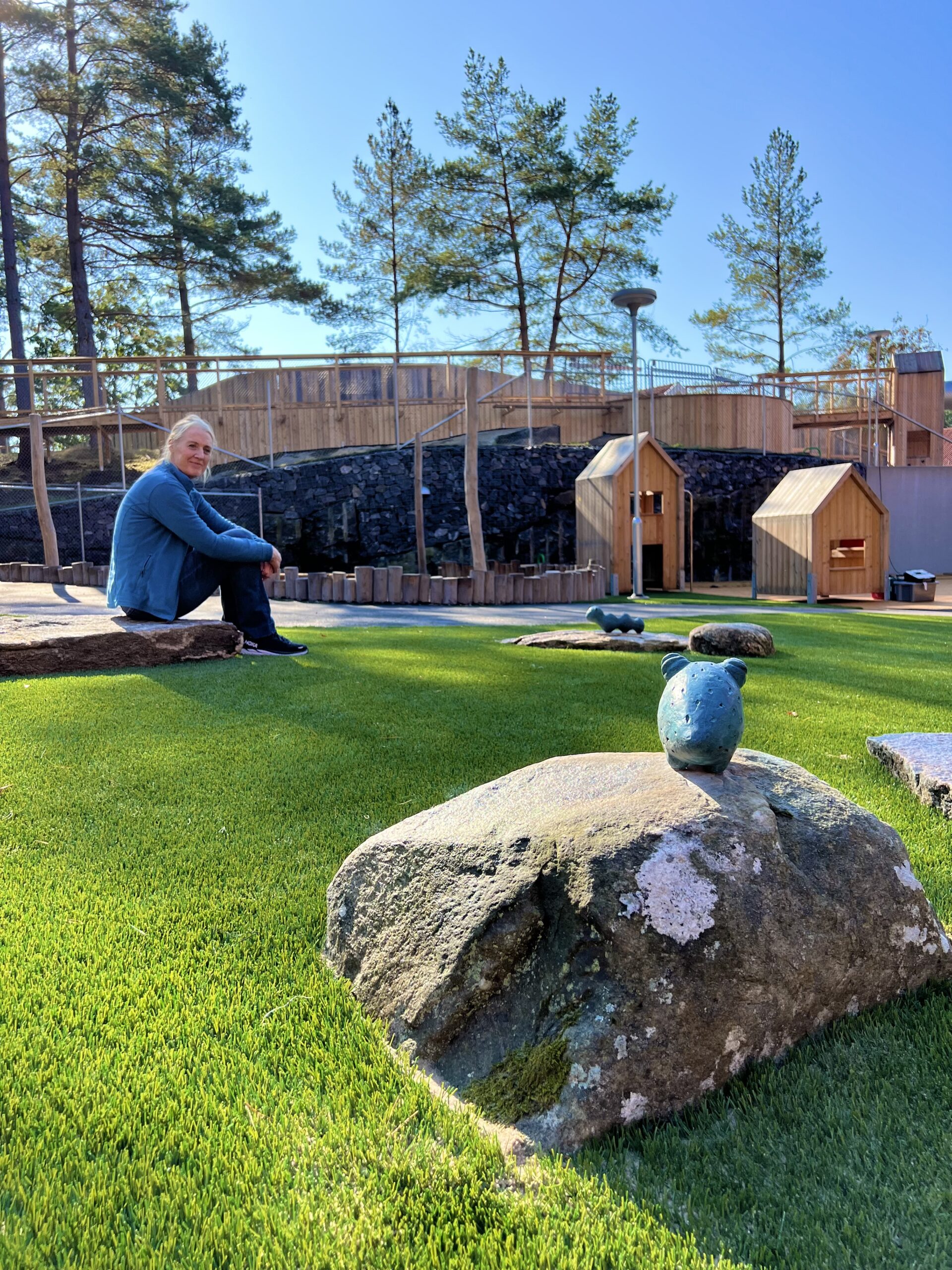 Skulptur på Hallernas Norra förskolas utegård